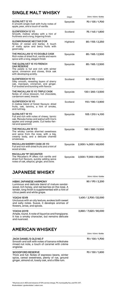 ce la vi menu dubai