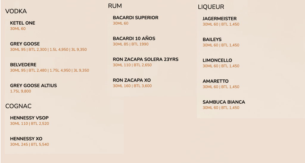 bohemia dubai bottle prices