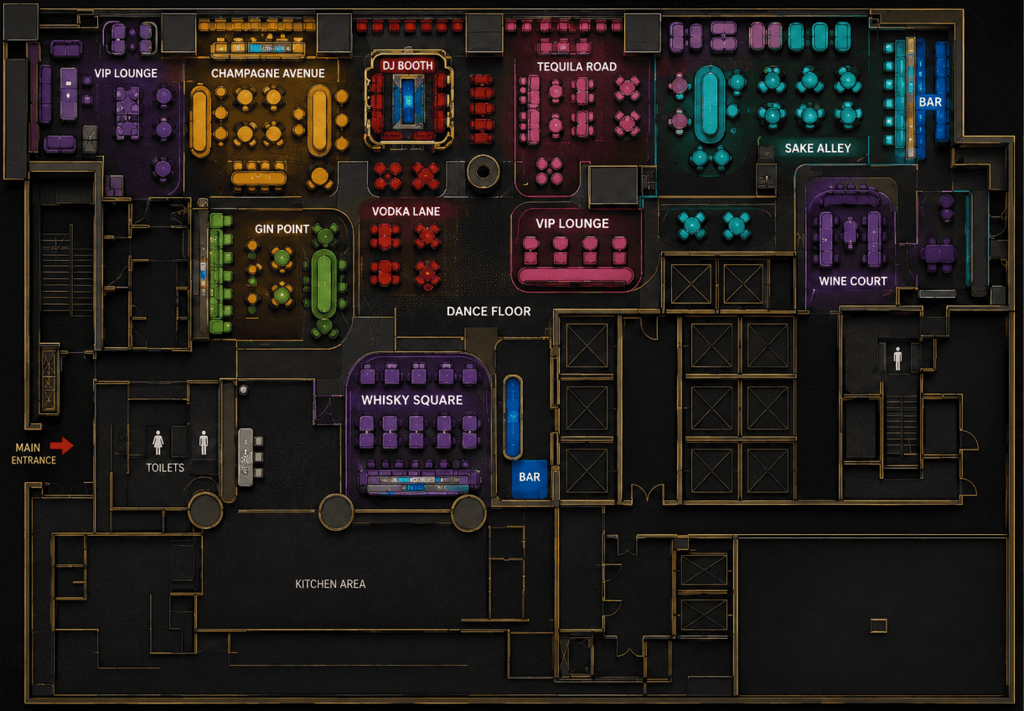 papa dubai table map